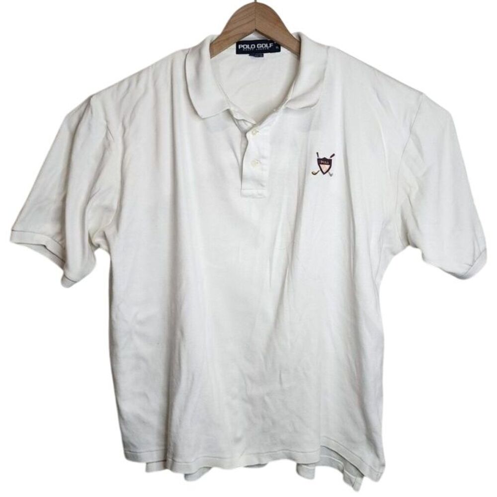 Ralph‎ Lauren Polo Golf Shirt Men's XL Short Sleeve White